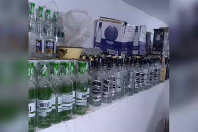 Saxta alkoqollu içkilər istehsal edən müəssisə aşkarlanıb