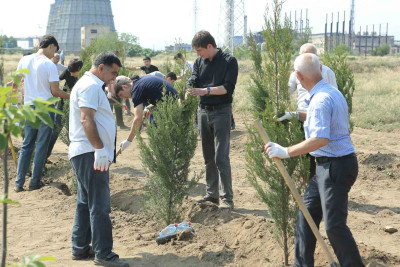 “Qədim Gəncə” ərazisində abadlıq işləri görülüb