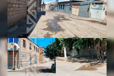 Üç küçədə yeraltı su xətti partlayıb