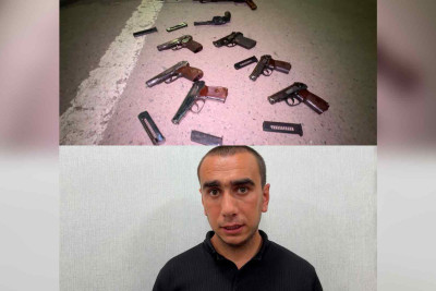 Avtomat və tapança satan şəxs saxlanılıb