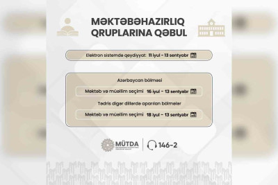 Məktəbəhazırlıq qruplarına qəbul başlayır