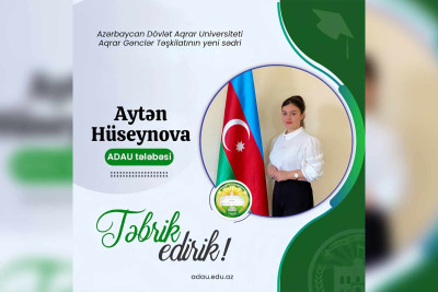 ADAU-nun tələbəsi Aqrar Gənclər Təşkilatına sədr seçilib