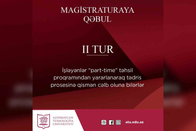 ATU magistraturaya boş qalan plan yerlərini təqdim edib