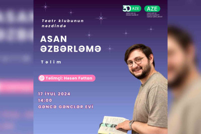 Gənclər Evində “Asan əzbərləmə” adlı təlim keçiriləcək