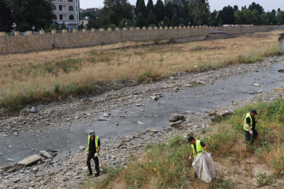 Gəncəçayda təmizlik işləri aparılıb