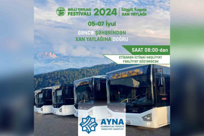 Yaylaq Festivalına ictimai nəqliyyat hərəkət edəcək