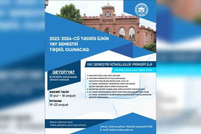 ADAU-da yay semestri təşkil olunacaq