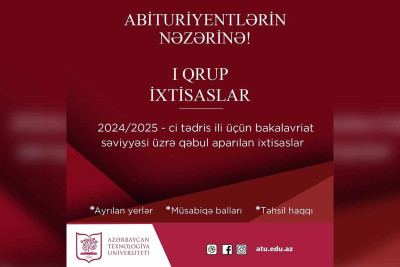 ATU plan yerləri, müsabiqə balları, təhsil haqlarını açıqlayıb