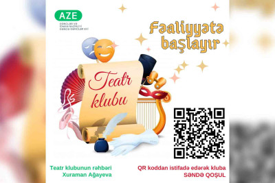Şəhərimizdə "Teatr Klubu" fəaliyyətə başlayır