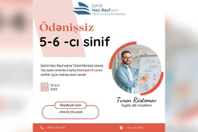 Məktəblilər üçün pulsuz ingilis dili dərslərinə qeydiyyat başlayıb