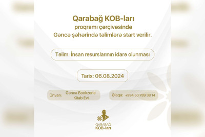 Qarabağ KOB-ləri proqramı çərçivəsində təlimlər olacaq