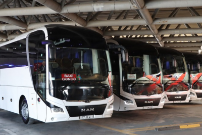 Bakı-Gəncə-Bakı marşrut xəttinə yeni avtobuslar buraxılıb