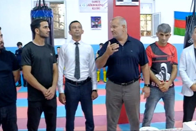 Yeni kikboksinq zalı istifadəyə verilib