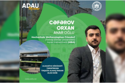 ADAU məzunu Almaniya hökuməti tərəfindən təqaüd qazanıb