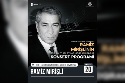 Ramiz Mirişlinin yubileyinə həsr olunan konsert keçiriləcək