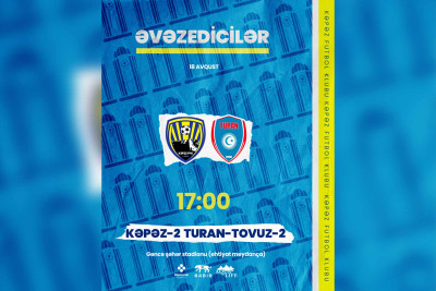 “Kəpəz-2” ehtiyat meydançasında "Turan Tovuz-2"ni qəbul edəcək