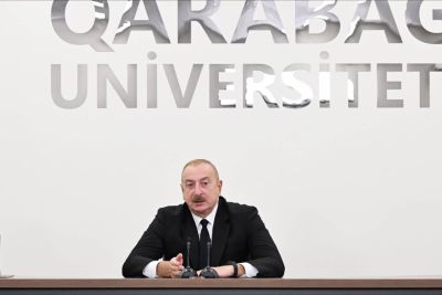 İlham Əliyev Qarabağ Universitetinin heyəti ilə görüşüb