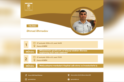 Gəncə KOB İnkişaf Mərkəzi sakinləri maarifləndirəcək