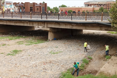 Gəncəçayda təmizlik işləri aparılıb