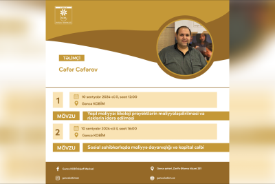 Peşəkar ekspert iki mövzuda təlim keçirəcək