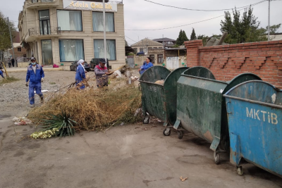 Şəhərdə təmizlik işləri aparılıb