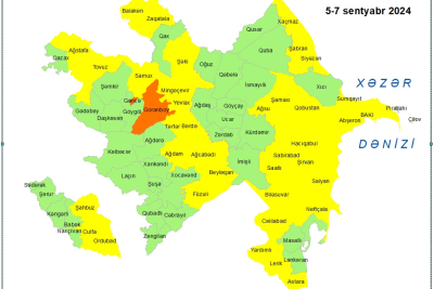 Güclü küləklə bağlı sarı və narıncı xəbərdarlıq edildi