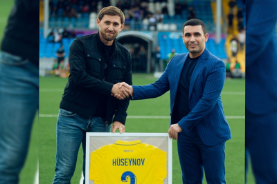 “Kəpəz” kapitanı ilə vidalaşıb