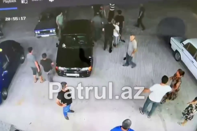 Azərbaycanda küçədə bıçaqlanma: ANBAAN GÖRÜNTÜLƏR