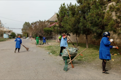 Gəncənin 3 küçəsində təmizlik işləri görülüb