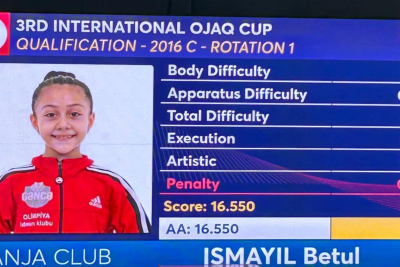 Gimnastlarımız “Ocaq kuboku”ndan medallarla dönüblər