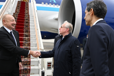 Azərbaycan Prezidenti İlham Əliyev Rusiyaya səfərə gəlib