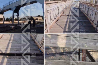 Gəncədə piyada körpüsü acınacaqlı vəziyyətdədir - ŞİKAYƏT