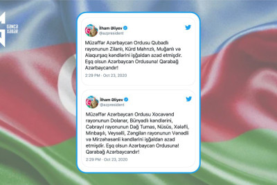 23 oktyabr 2020: Vətən Müharibəsinin 27-ci günü