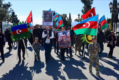 Samuxda şəhid məzarı ziyarət olunub