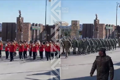 Gəncədə hərbi yürüş keçirilib
