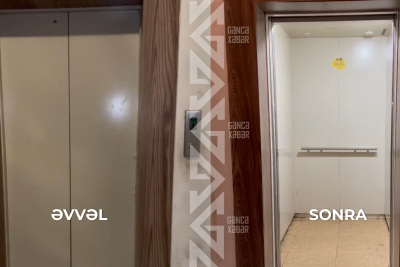 Gəncədə lift “möcüzə” nəticəsində ÇALIŞMAĞA BAŞLADI - VİDEO