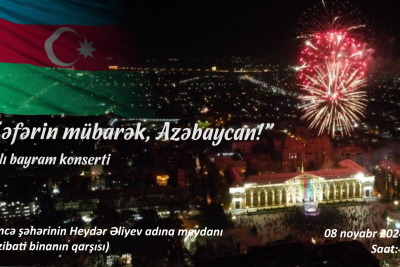 Gəncədə 8 Noyabr - Zəfər Günü ilə bağlı şəhər tədbiri keçiriləcək