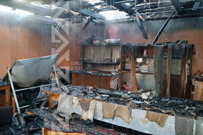 Tovuzda ev yandı - FOTO/VİDEO