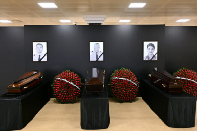 Təyyarə qəzasında həlak olan ekipaj üzvlərinin vida mərasimi keçirilir