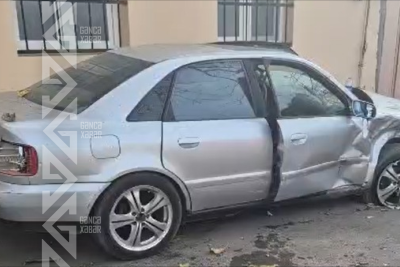 Gəncədə təhlükəli kəsişmədə yenə qəza oldu- VİDEO