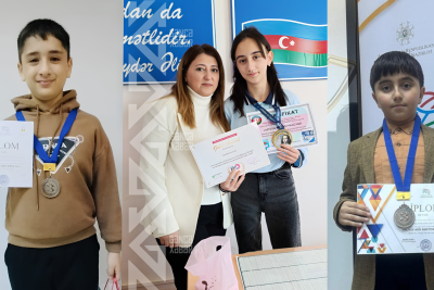 Gəncə məktəbliləri Riyaziyyat Olimpiadasından medallarla qayıdıblar