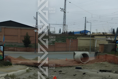 Gəncə sayağı təmir: Su verdilər, yolu dağıtdılar