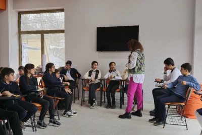 Leyla Əliyevanın təşəbbüsü ilə Yevlaxda uşaqlara ustad dərsləri keçirildi - FOTO