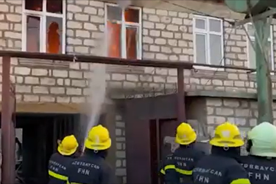 Qazaxda ev yandı - VİDEO