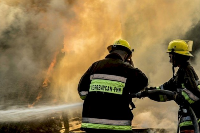 Şəmkirdə baş verən yanğın söndürüldü - VİDEO + YENİLƏNİB