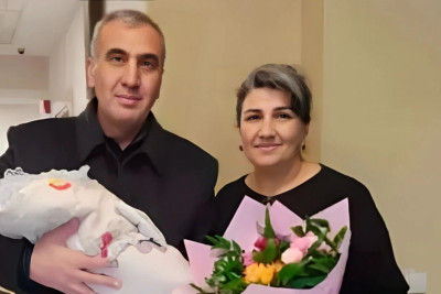 Şəhidin dünyaya gələn qardaşı xəstəxanadan çıxarıldı - VİDEO