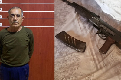 Samux sakinindən narkotik vasitə və silah aşkarlanıb