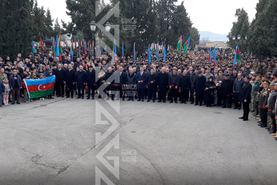 Gəncədə bir dəqiqəlik sükut - VİDEO