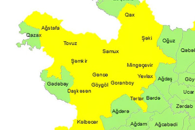 Gəncədə iki gün güclü külək əsəcək