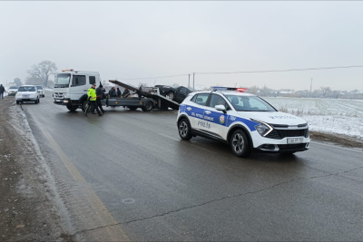 Goranboyda maşın aşıb - FOTO